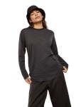 Unisex merino triko s dlouhým rukávem ICEBREAKER Unisex 150 Merino Stripe LS Tee, Before Dawn/Obsidian/S velikost: M