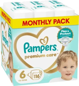 Pampers Premium Care 116 ks / Pleny / Velikost 6 (13-18 kg)