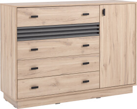 Komoda AllMo AL17 Barva korpusu + barva dveří: Dub Estena + Antracit