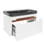 Koupelnová skříňka s umyvadlem SAT Fusion 77,5x43x45 cm bílá matná mat SATFUSION80WBKM SATFUSION80WBKM
