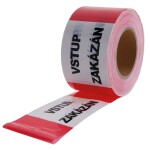LEVIOR 38945 Páska varovací, červenobílá, 80mmx250m, VSTUP ZAKÁZÁN