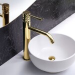 REA - Umyvadlová baterie Lungo Diamond - Gold vysoká REA-B8995