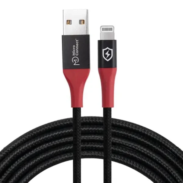 MicroConnect Safe Charge USB-A černá / Nabíjecí kabel / 1,5 m (MC-ALIGHTNING-SC)