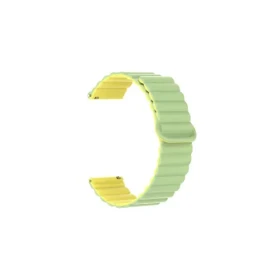 Aligator Řemínek silikonový magnetický / 22mm / zeleno-žlutý (22AW0034)