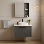 REA - Koupelnová sestava nábytku s deskou Marti 60cm Grey REA-M0031