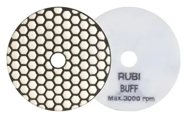 RUBI Leštící pad pryskyřičný 100mm / Leštící pad / suché leštění / kámen, dlažba (62977)