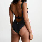 Dámské jednodílné plavky Monogram Rib KW0KW02151-BEH - Calvin Klein S