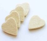 Timber Tones Felt Tones Heart Natural Wool Felt 4-Pack
