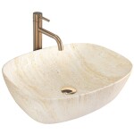 REA - Umyvadlo na desku Freja - Travertine Matt REA-U6689