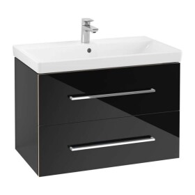 VILLEROY & BOCH - Avento Umyvadlová skříňka, 78x51x45 cm, 2 zásuvky, Crystal Black A89100B3