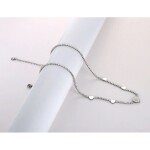 Ocelový choker náhrdelník se zirkony Stephanie - srdíčko, Stříbrná 38 cm + 5 cm (prodloužení)
