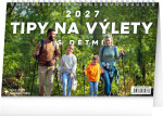NOTIQUE Stolní kalendář Tipy na výlety s dětmi 2027, 23,1 x 14,5 cm