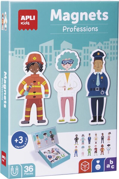 APLI APLI, 18532, magnetická hra pro děti, profese, 36 ks
