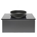 Koupelnová skříňka s žulovou krycí deskou SAT Feel 80x30x46 cm antracit mat SATFEEL80ANTZ SATFEEL80ANTZ