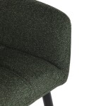 Židle jídelní, zelená látka, černý kov