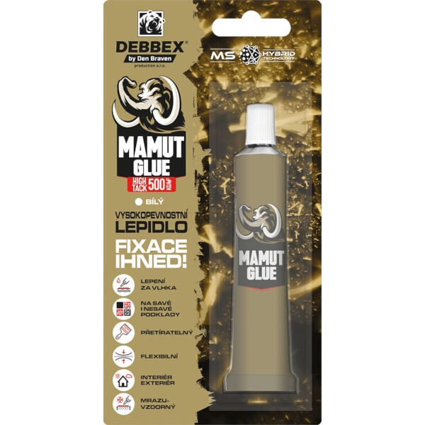 Montážní lepidlo MAMUT GLUE High Tack, tuba 25ml, bílé, DEBBEX