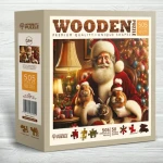WOODEN CITY Dřevěné puzzle Santovy králíčci