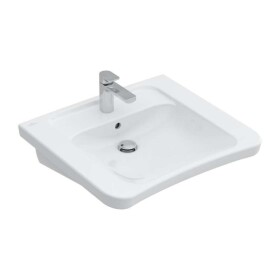 VILLEROY & BOCH - ViCare Umyvadlo 65x55 cm, s přepadem, otvor pro baterii, AntiBac, CeramicPlus, bílá 517867T2