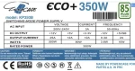 Eurocase Eco+ 350W / Zdroj / 85+ / ATX 20/24pin / 4x SATA / 120mm ventilátor (ECO350 85+)