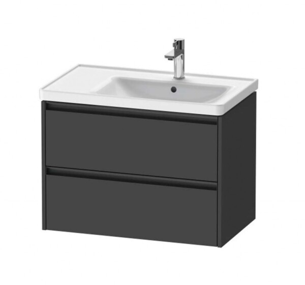 DURAVIT - Ketho.2 Umyvadlová skříňka 55x78x46 cm, 2 zásuvky, grafit mat K25286049490000