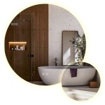 REA - Zrcadlo LED R-9045 90cm + 45cm HOM-08532