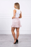 Pudrově růžová puntíkatá sukně UNI