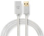 Nedis Profigold Fabritallic USB-A prodlužovací kabel / USB-A - USB-A / USB 2.0 / 480 Mbps / 2 m (CCTB60010AL20)