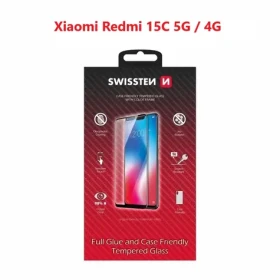 SWISSTEN FULL GLUE COLOR FRAME CASE FRIENDLY sklo pro Xiaomi Redmi 15C 5G/4G černá (54501885)