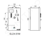 SANELA - Nerezové příslušenství Mincovní automat pro 1-3 sprchy, přímé ovládání SLZA 01M