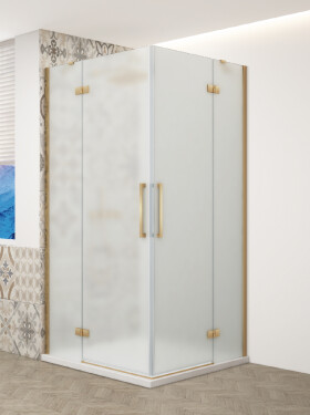 GELCO - TRINITY GOLD obdélníkový kout 800x900 rohový vstup, matné sklo, GT2280-90M-G GT2280-90M-G