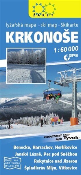 Krkonoše lyžařská mapa 1:60 000