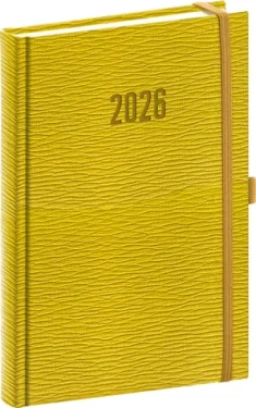 NOTIQUE Denní diář Rivoli 2026 žlutozelený / 15 x 21 cm (PGD-DA5RI-6007)