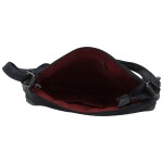 Trendy dámská koženková crossbody kabelka Gertha, tmavě modrá