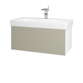 Dřevojas - Koupelnová skříňka VARIANTE SZZ 85 pro umyvadlo Laufen Pro S - N01 Bílá lesk / M05 Béžová mat 195229