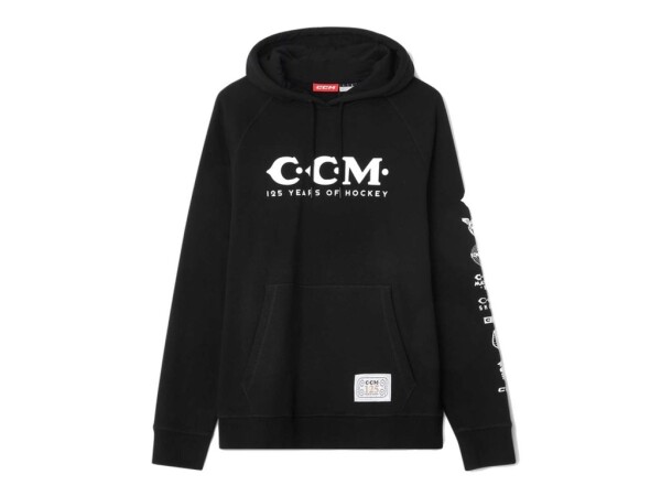 Pánská Mikina CCM 125 Anniversary Hoodie Black Velikost: