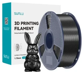 Sunlu PLA+ Silk černá / Filament / PLA+ / hedvábný lesk / 1 kg (PLA+ Silk B)