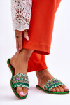 Dámské zdobené pantofle Zelene Bellisa 40