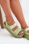 Dámské Sandály Na Platformě S Suchým Zipem Zelené Nitepira 41