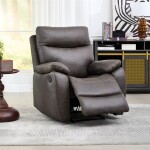 TV a relaxační křeslo s manuálním ovládáním, potah coffee látka v dekoru vintage