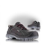 Polobotka MIAMI 5125-S3, bezpečnostní, celokožená, broušená hovězinová useň 42 černá