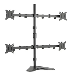 Equip černá / Stolní držák pro monitor / 17"-32" / VESA 75x75-100x100 mm / nosnost 9 kg / 360° otočení (650127)