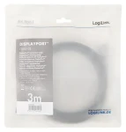 LogiLink DisplayPort 1.2 černo-šedá / Kabel DisplayPort / 3 m / 4K UHD / 60 Hz (CDA0102)