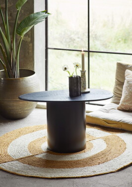 MADAM STOLTZ Obal na květináč z recyklovaného hliníku Hammered Brass větší, zelená barva, kov