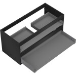 MEXEN - Box-A skříňka pro umyvadlo 100, 2 zásuvky, černá mat 91AX0-1000-470-2-71