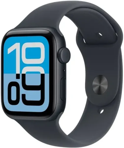 Apple Watch SE 3 40 mm Midnight, granátový sportovní řemínek S/M / Chytré hodinky / GPS / hliník / OLED / watchOS (MEH94MP-A)