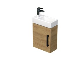 Koupelnová skříňka s umyvadlem SAT Cube Way 40x47,5x20 cm dub Hickory mat CUBE320401DCDH CUBE320401DCDH