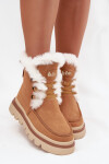 Dámské zimní boty z přírodního semiše Lee Cooper LCJ-25-01-3738 Camel 37