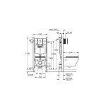 GROHE - Solido Set předstěnové instalace, klozetu Euro Ceramic, sedátka SoftClose a tlačítka Arena Cosmopolitan, Triple Vortex, chrom 102517SH00