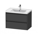 DURAVIT - Ketho.2 Umyvadlová skříňka 55x78x46 cm, 2 zásuvky, grafit mat K25283049490000