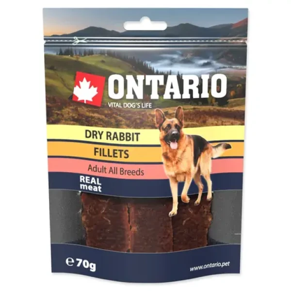 Ontario Pochoutka králík sušené plátky 70g (214-5037)